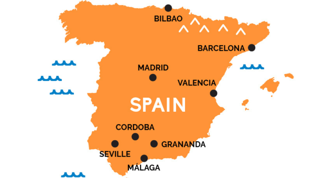 map of spain