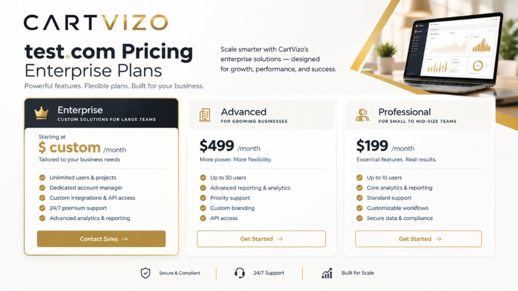 test.com pricing enterprise plans